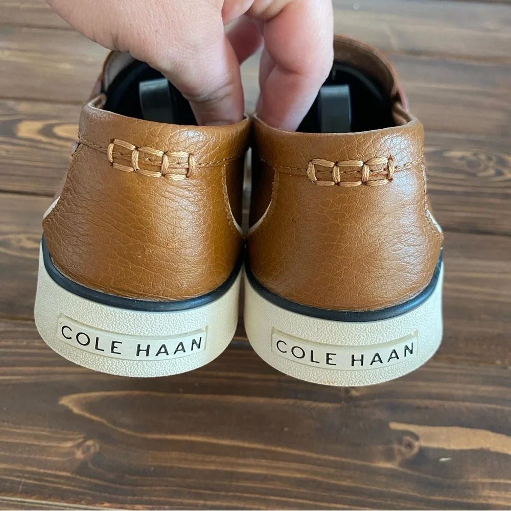 Cole Haan Nantucket Penny Loafer Genuine‎ Leather Caramel Brown Classic Size 7.5 - Picture 8 of 10